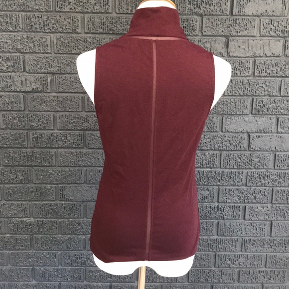 Athleta maroon mock neck tank - Picture 3 of 4